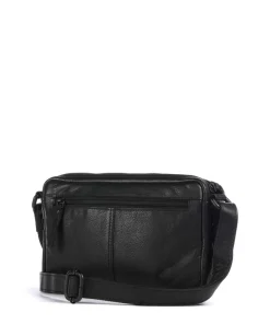Apache Hubbert Umhängetasche fein genarbtes Leder schwarz