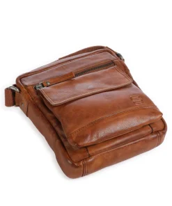 Apache Umhängetasche fein genarbtes Leder cognac