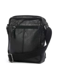 Apache Umhängetasche fein genarbtes Leder schwarz