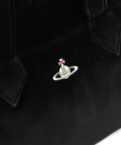 Archive Velvet Large Shopper Samtgewebe schwarz