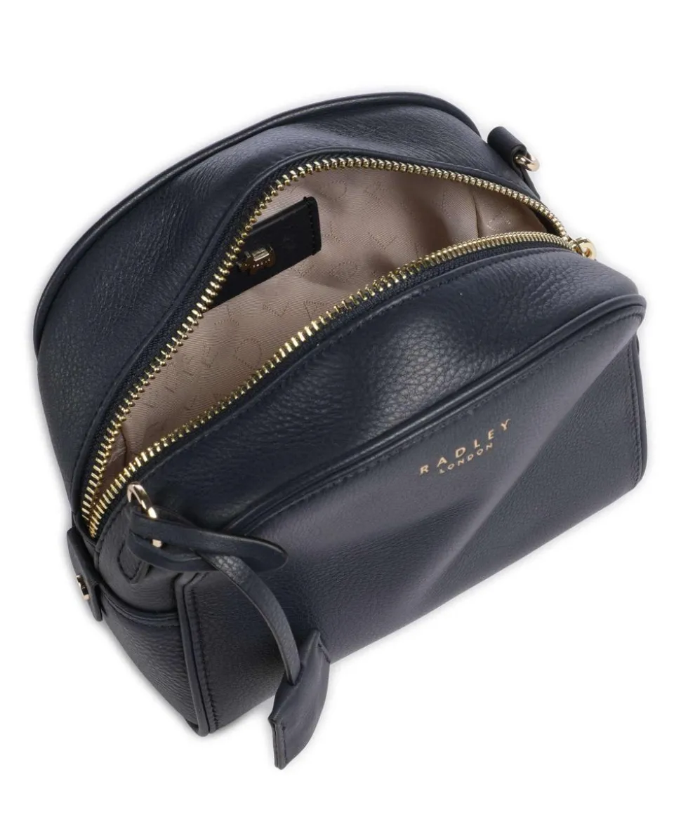 Arden Crescent Umhängetasche genarbtes Rindsleder dunkelblau