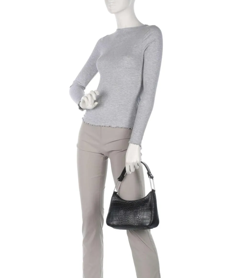 Arialla Handtasche geprägtes Rindsleder schwarz