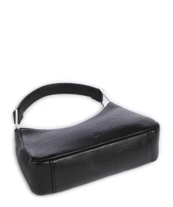 Arialla Schultertasche genarbtes Rindsleder schwarz