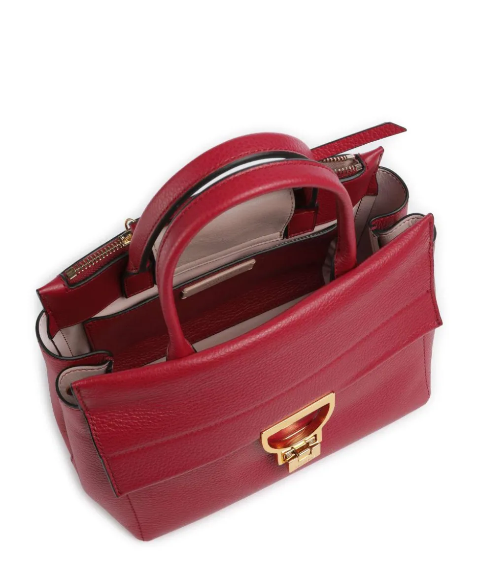 Arlettis Handtasche genarbtes Rindsleder rot