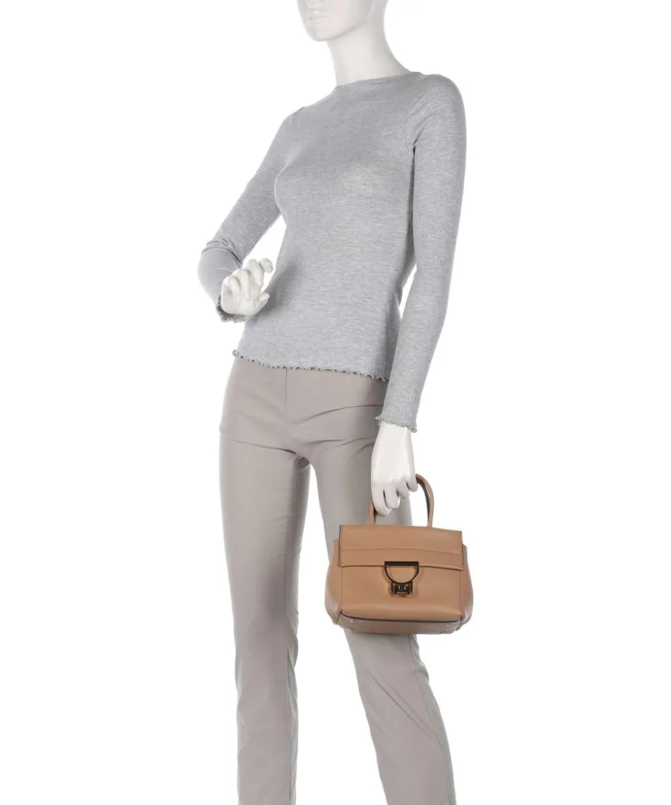 Arlettis Handtasche genarbtes Rindsleder hellbraun