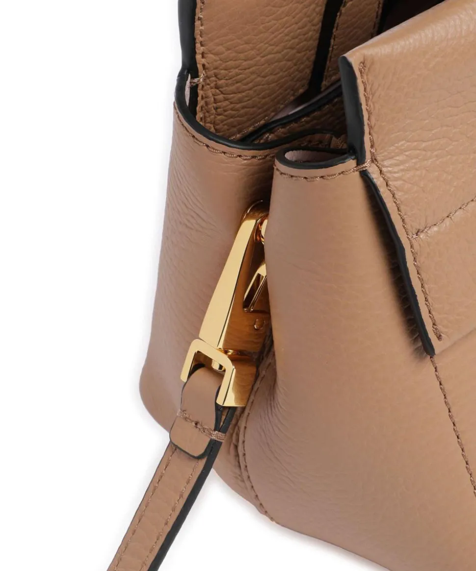 Arlettis Handtasche genarbtes Rindsleder hellbraun