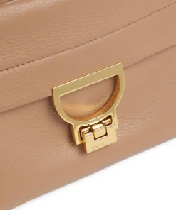 Arlettis Handtasche genarbtes Rindsleder hellbraun