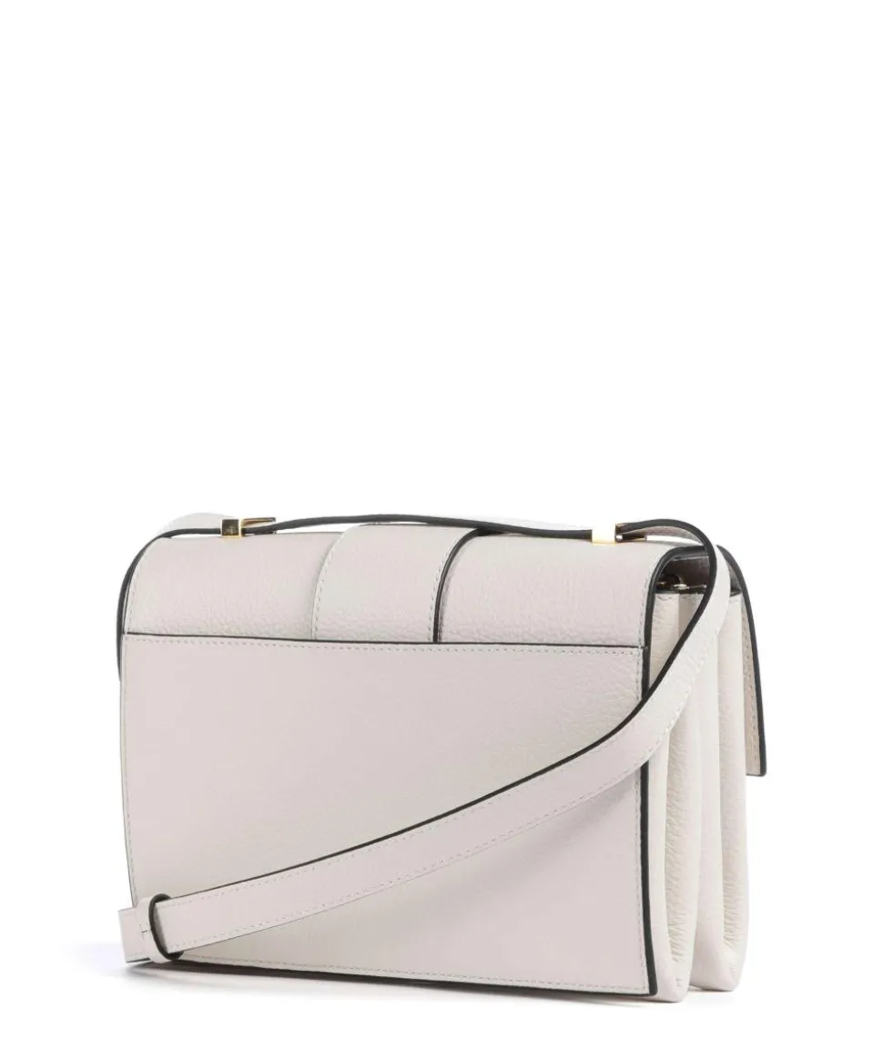 Arlettis Schultertasche genarbtes Leder weiß