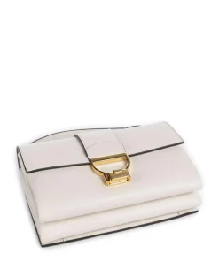 Arlettis Schultertasche genarbtes Leder weiß