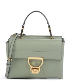 Arlettis Umhängetasche genarbtes Leder graugrün