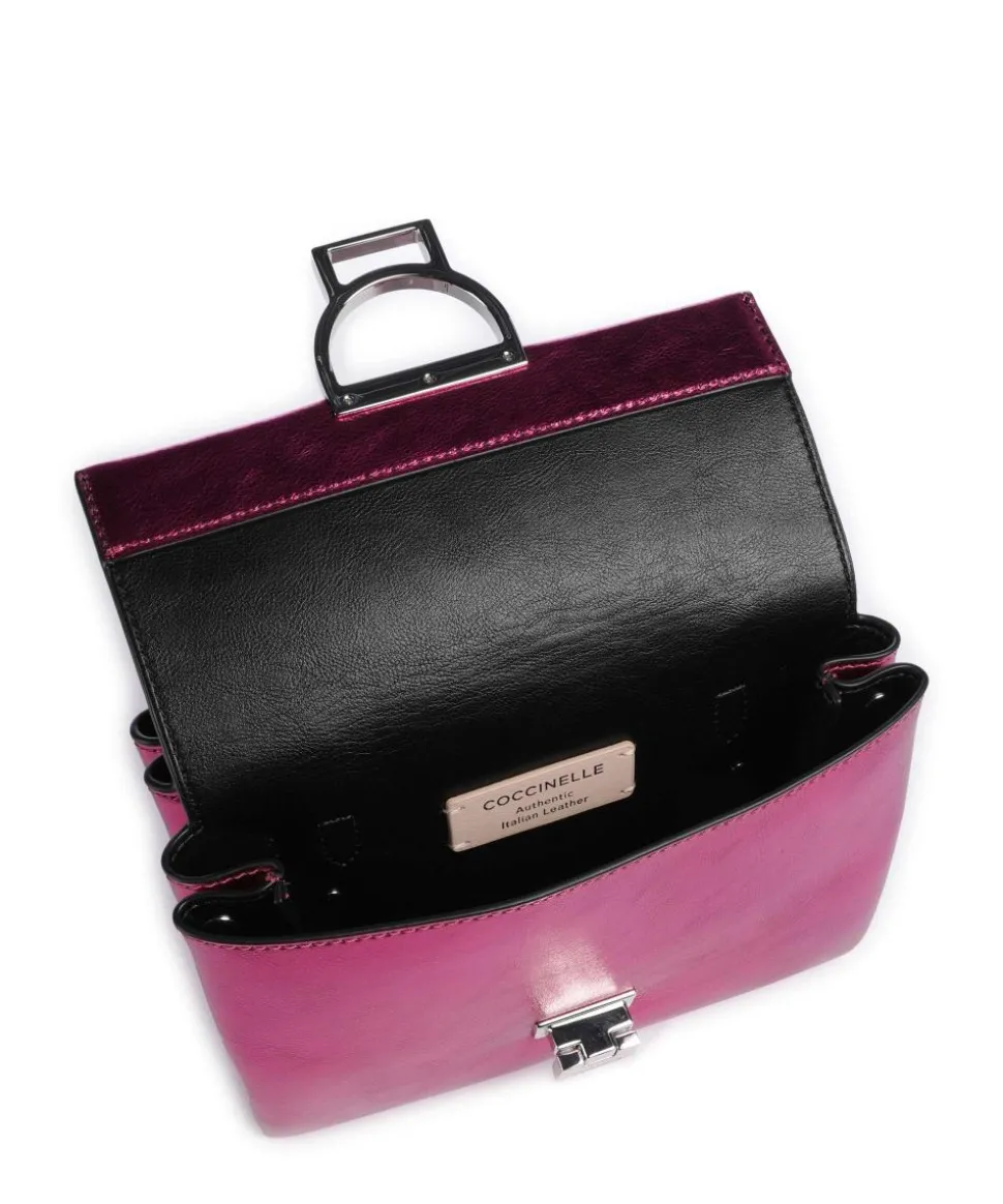 Arlettis Umhängetasche genarbtes Leder pink