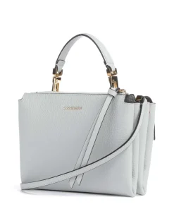 Arlettis Umhängetasche genarbtes Leder hellblau