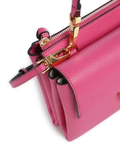 Arlettis Umhängetasche genarbtes Leder fuchsia
