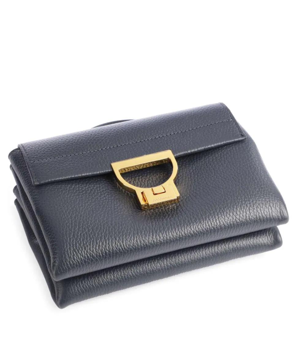 Arlettis Umhängetasche genarbtes Leder navy