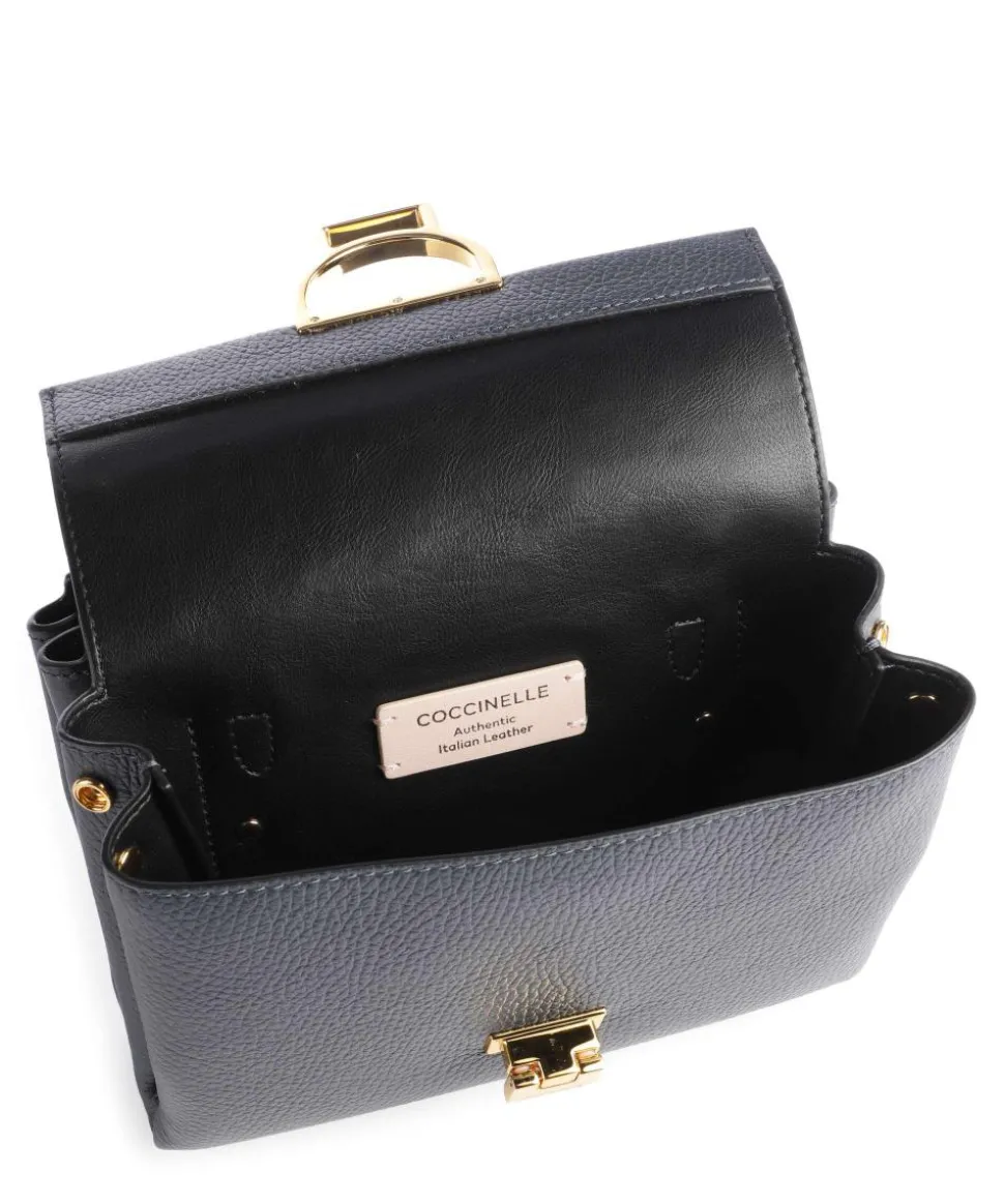 Arlettis Umhängetasche genarbtes Leder navy