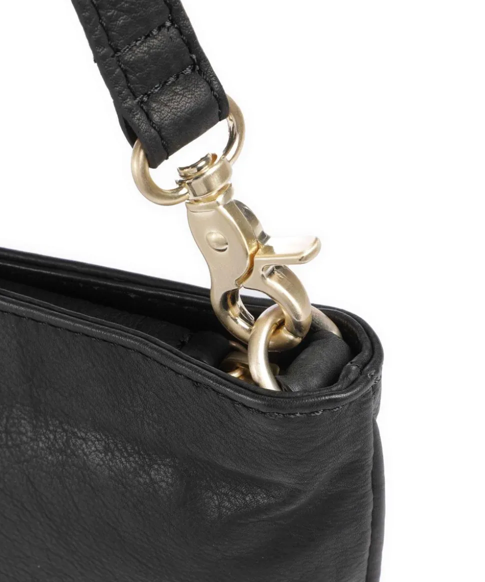 Art Gallery Umhängetasche genarbtes Leder schwarz