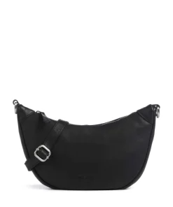 Aruba 2 Umhängetasche fein genarbtes Leder schwarz