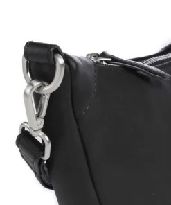 Aruba 2 Umhängetasche fein genarbtes Leder schwarz