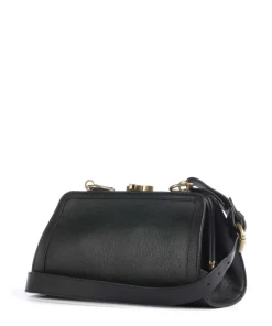 Ascot Frame Aniline Umhängetasche genarbtes Rindsleder schwarz