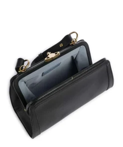 Ascot Frame Aniline Umhängetasche genarbtes Rindsleder schwarz