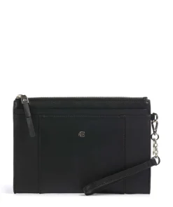 Ashley Clutch fein genarbtes Rindsleder schwarz