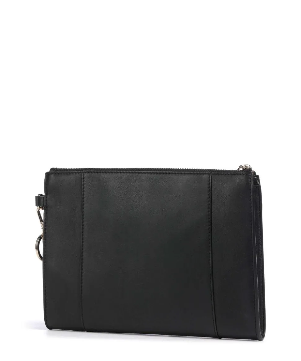 Ashley Clutch fein genarbtes Rindsleder schwarz