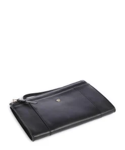 Ashley Clutch fein genarbtes Rindsleder schwarz