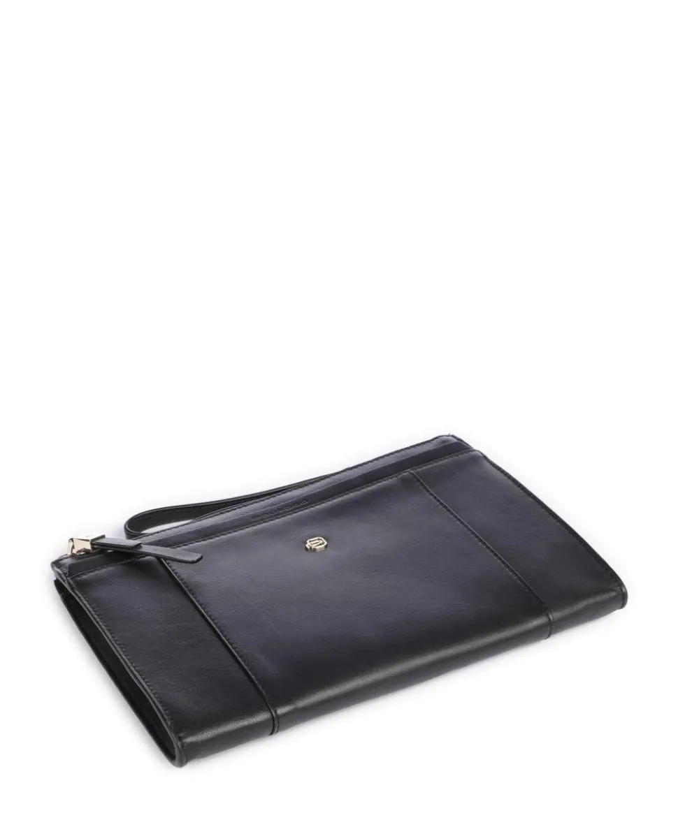 Ashley Clutch fein genarbtes Rindsleder schwarz