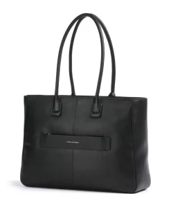 Ashley Shopper 15″ fein genarbtes Rindsleder schwarz