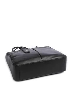 Ashley Shopper 15″ fein genarbtes Rindsleder schwarz