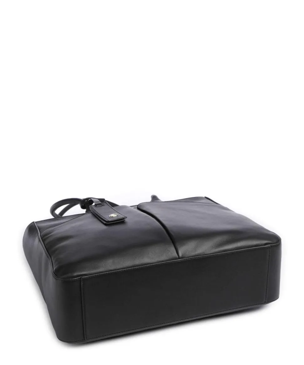 Ashley Shopper 15″ fein genarbtes Rindsleder schwarz