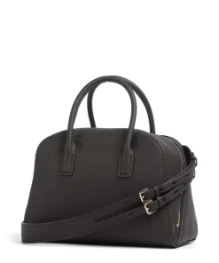 Ashton Medium Handtasche genarbtes Rindsleder dunkelbraun