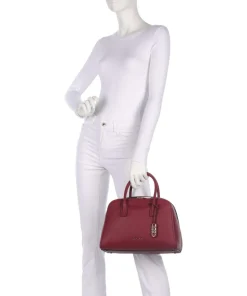 Ashton Medium Handtasche genarbtes Rindsleder wein