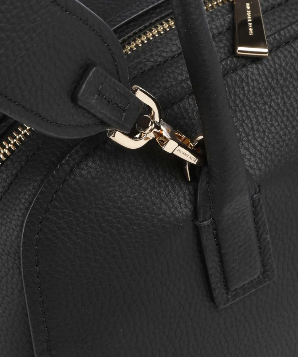 Ashton Medium Handtasche genarbtes Rindsleder schwarz