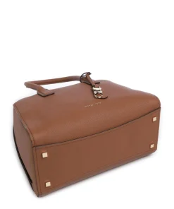 Ashton Medium Handtasche genarbtes Rindsleder braun