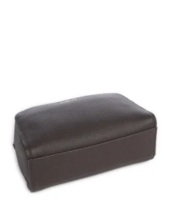 Ashton Small Umhängetasche genarbtes Rindsleder dunkelbraun