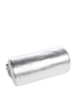 Aura Schultertasche Leder silber