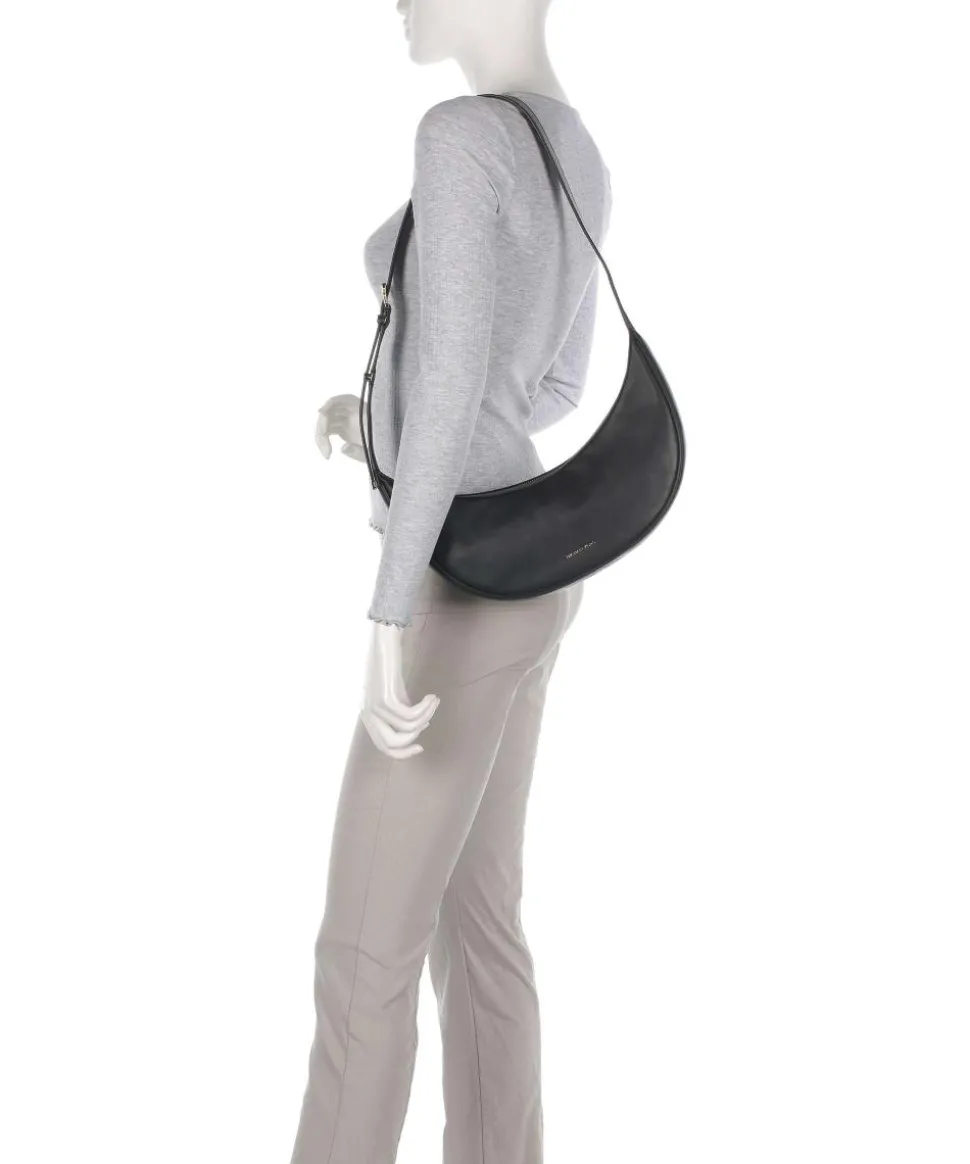 Avra Schultertasche fein genarbtes Rindsleder schwarz