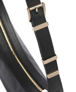 Avra Schultertasche fein genarbtes Rindsleder schwarz