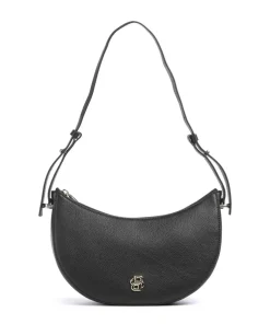 B Icon Schultertasche genarbtes Rindsleder schwarz