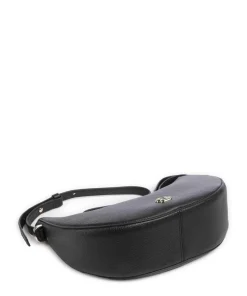 B Icon Schultertasche genarbtes Rindsleder schwarz