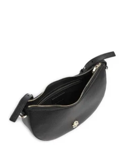 B Icon Schultertasche genarbtes Rindsleder schwarz