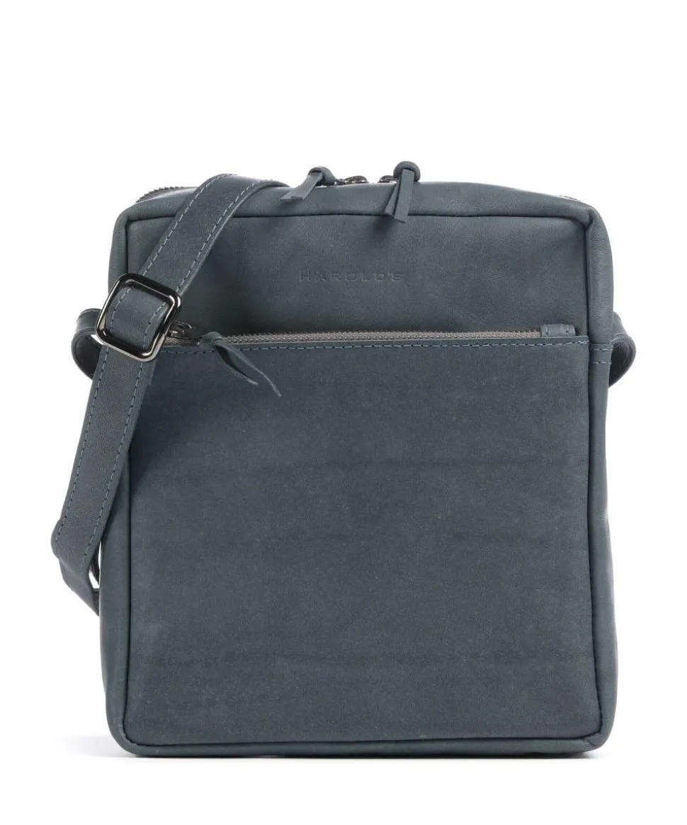 Bague M Umhängetasche weiches Rindsleder blaugrau