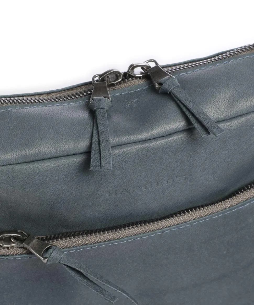 Bague M Umhängetasche weiches Rindsleder blaugrau