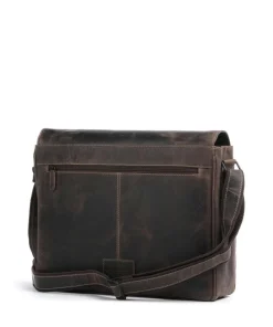 Baltimore 5 Kuriertasche Leder dunkelbraun