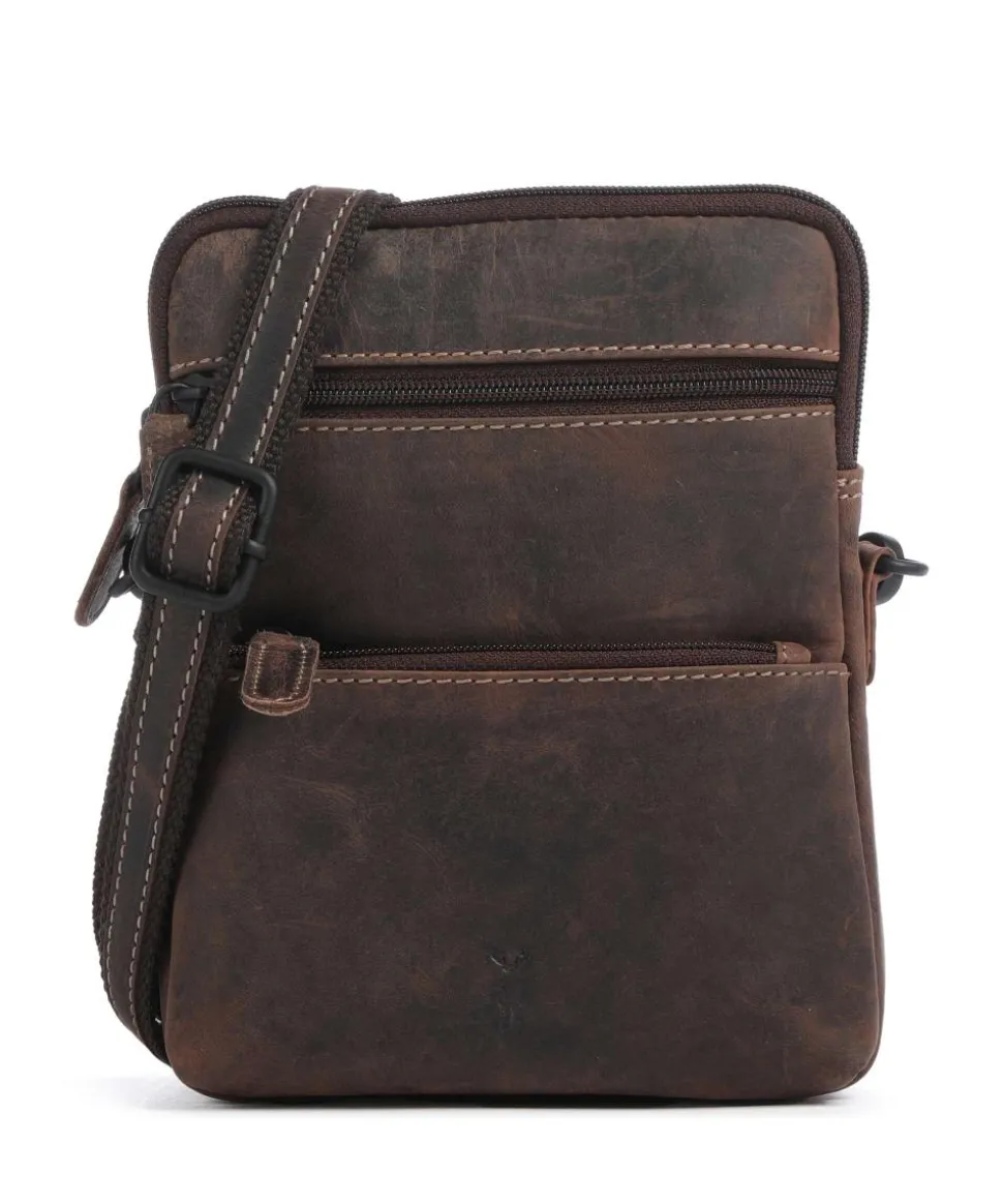 Baltimore 11 Umhängetasche Leder dunkelbraun