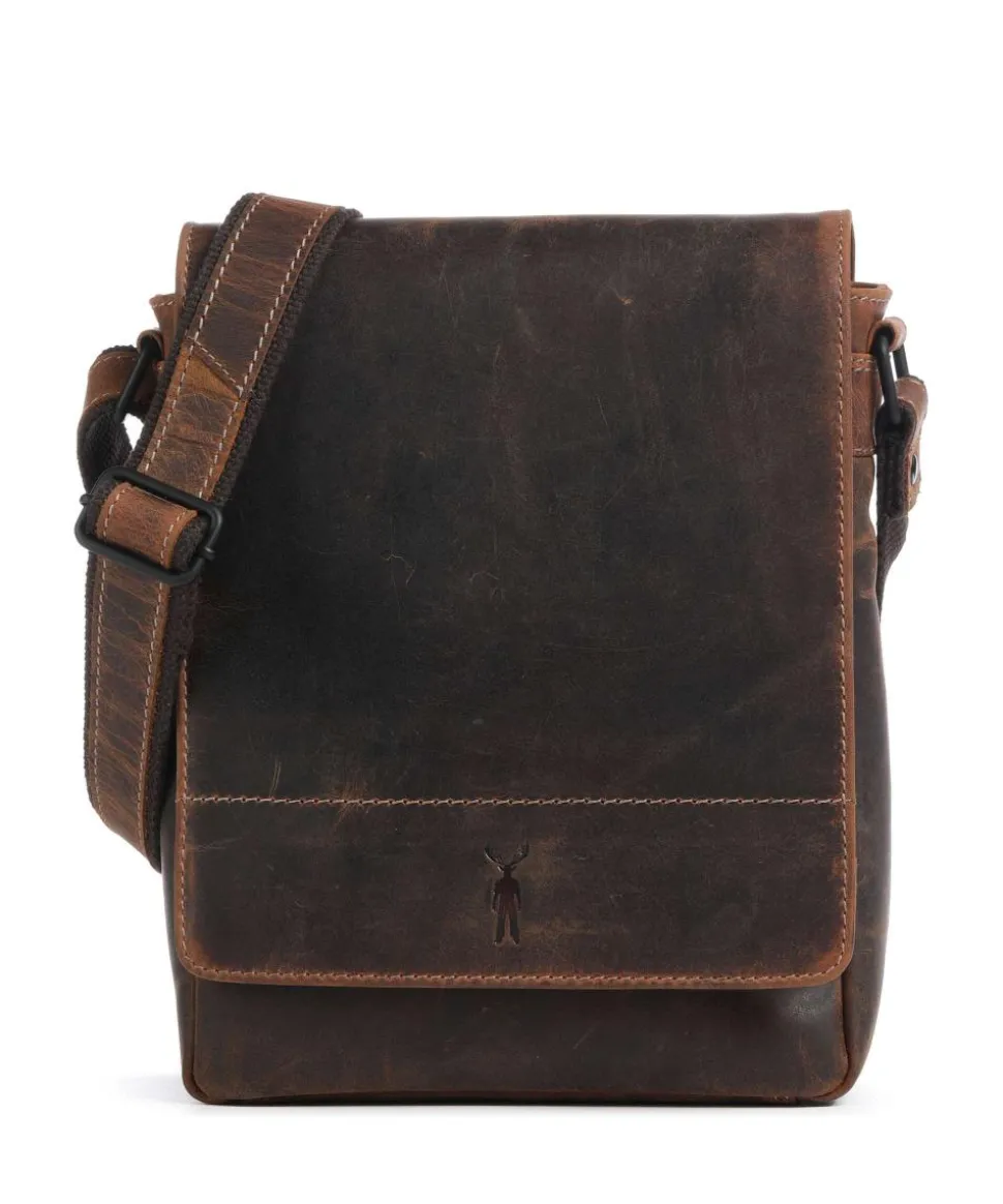 Baltimore 3 Umhängetasche Leder cognac