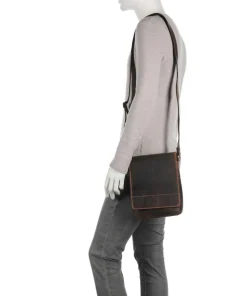 Baltimore 3 Umhängetasche Leder cognac