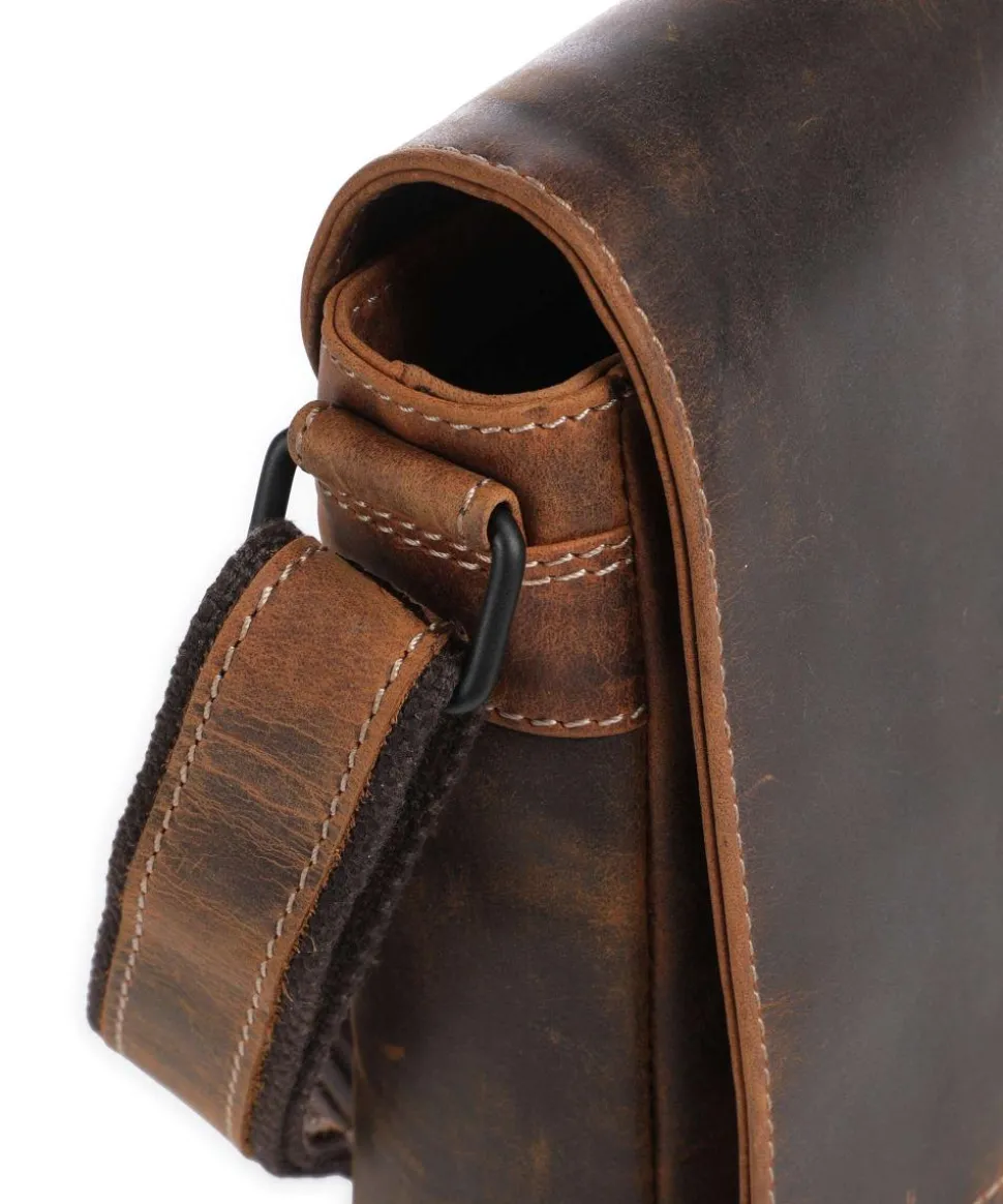 Baltimore 3 Umhängetasche Leder cognac