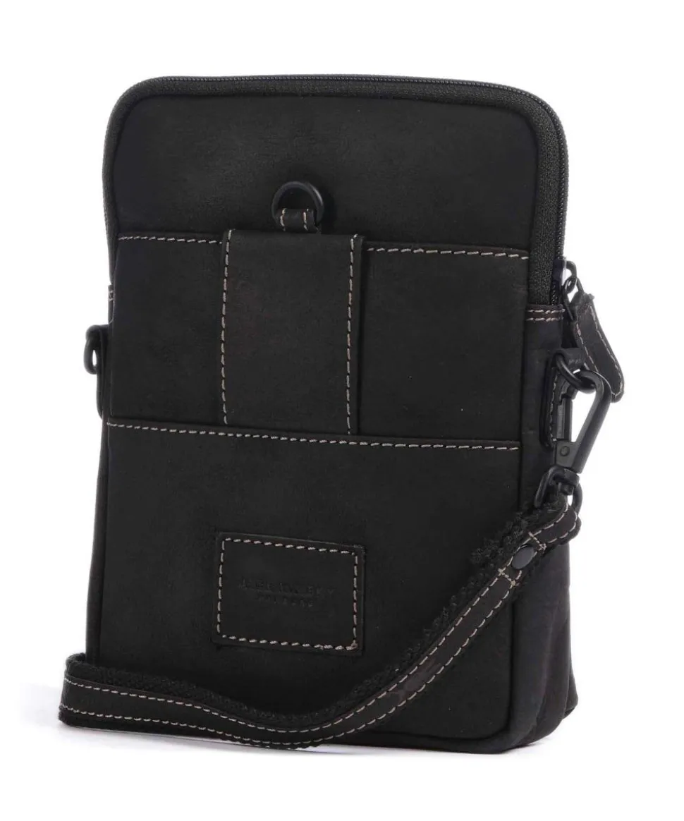 Baltimore 11 Umhängetasche Leder schwarz